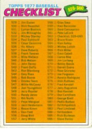 1977 Topps Baseball Cards      562     Checklist 529-660